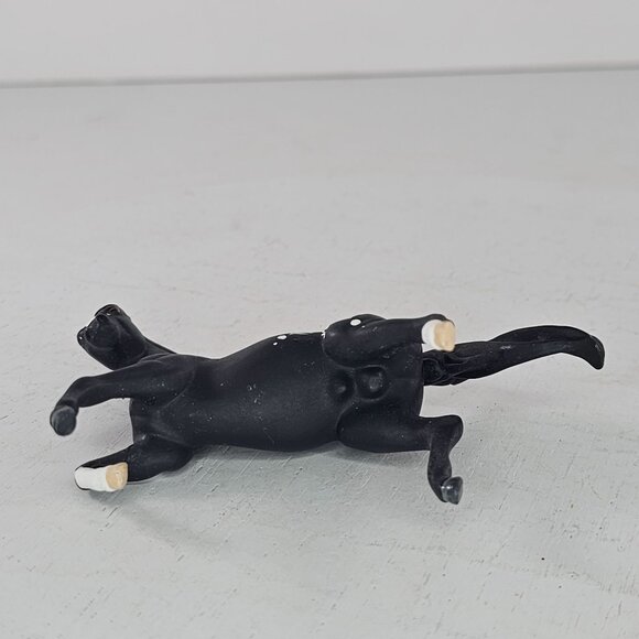 Breyer Custom Stablemate Horse Rearing Arabian Black White Matte Snowflake CM - Picture 7 of 8